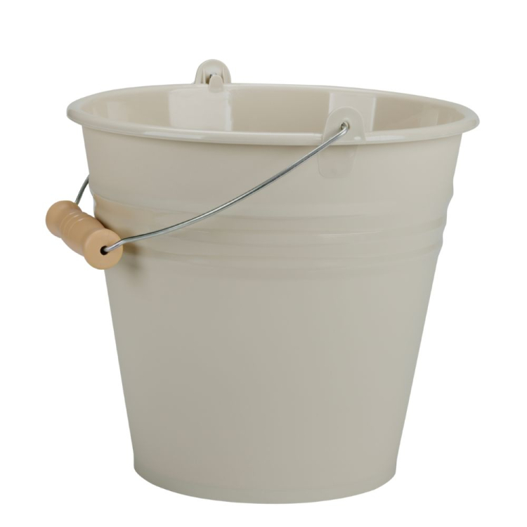 Wiadro z metalową rączką MEGI 5l beżowy